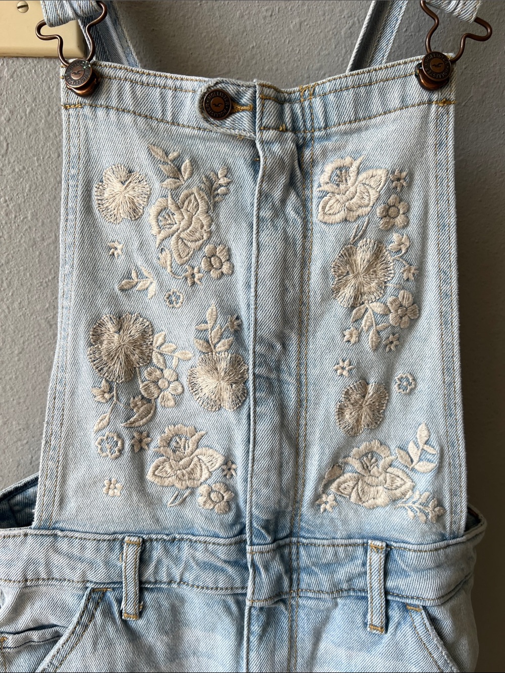 HOLLISTER Stretch Super Skinny Crop OVERALLS - Picture 3 of 9